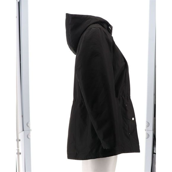 Susan Graver Water Resistant 2-in-1 System Jacket Black Dark Grey A460573W - Picture 7 of 9